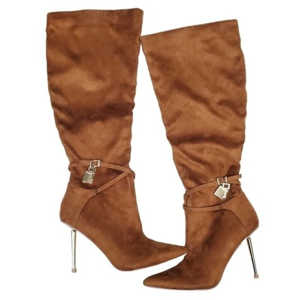 Camel Boot Pointed Toe  Stiletto Size 10